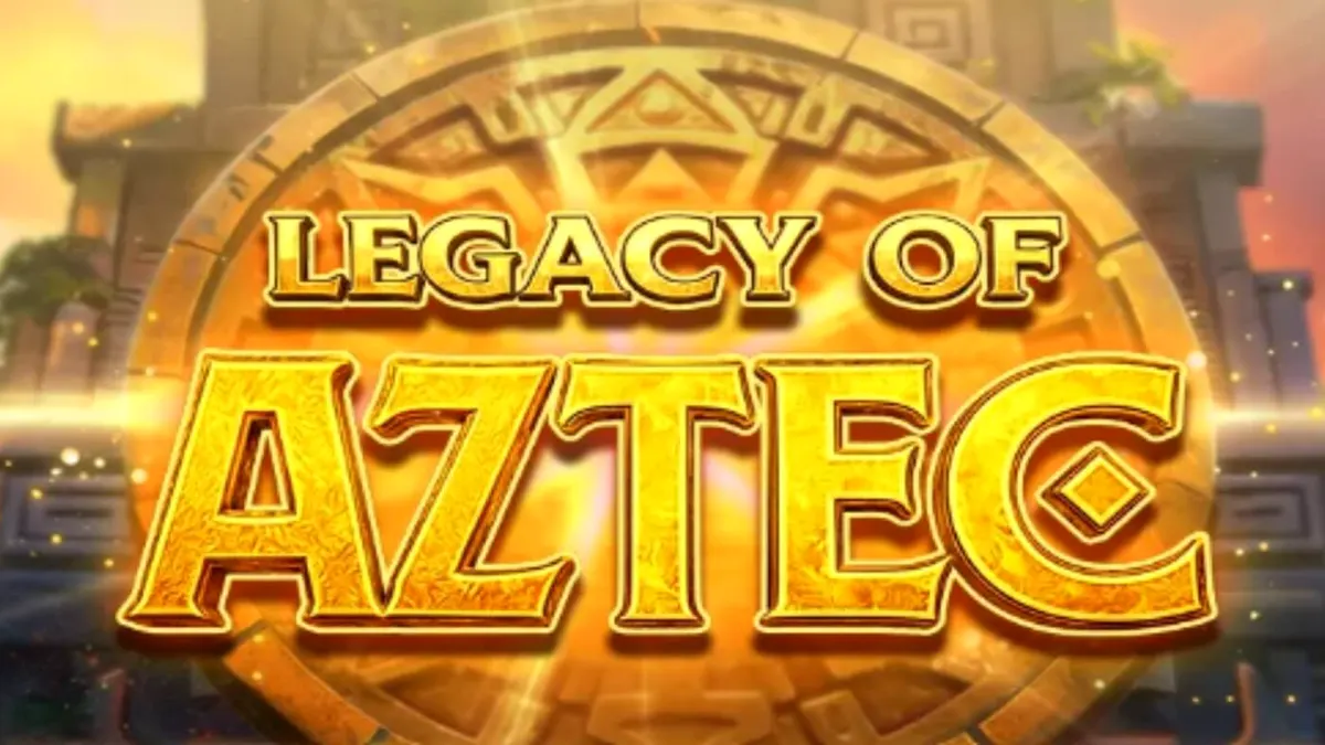 Cena vibrante da selva asteca com templos antigos e símbolos dourados de Legacy of Aztec