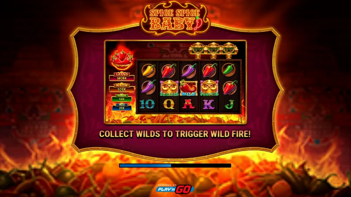 Interface vibrante e temática do slot Spice Spice Baby com pimentas coloridas