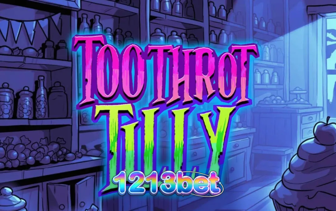 Toothrot Tilly slot machine interface showing the candy battle theme